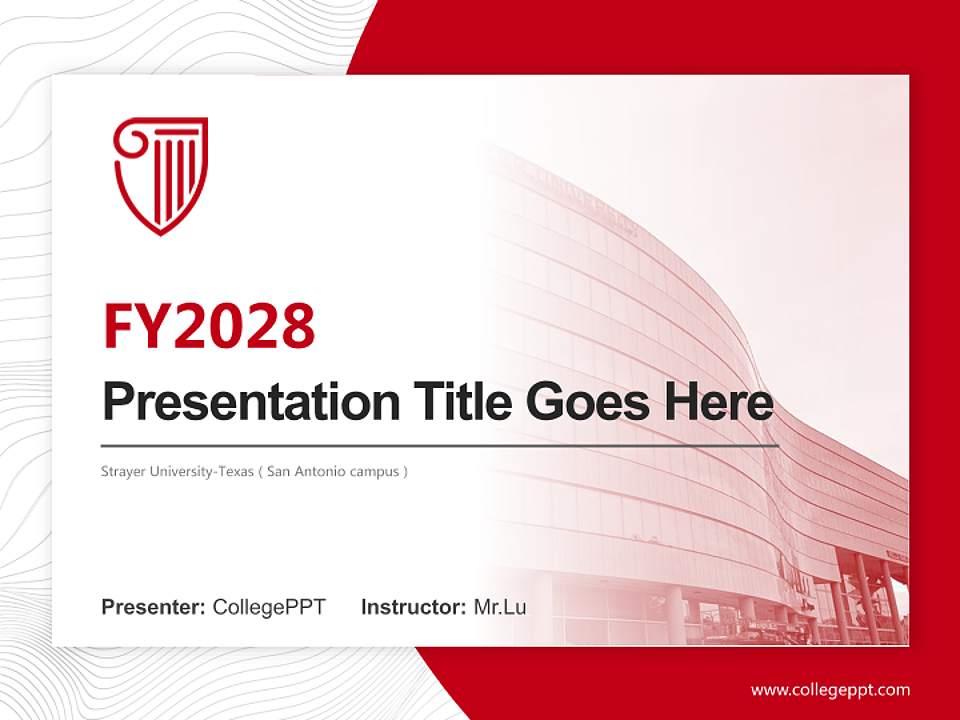 Strayer University-Texas（San Antonio campus） Academic Presentation/Research Findings Report PPT Template4:3 ratio PPT effect preview image5