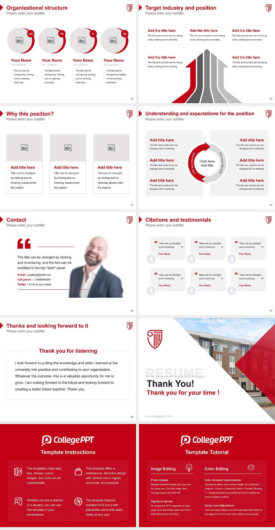 Strayer University-Georgia（Macon campus) Resume PPT Template4:3 ratio PPT effect preview image4