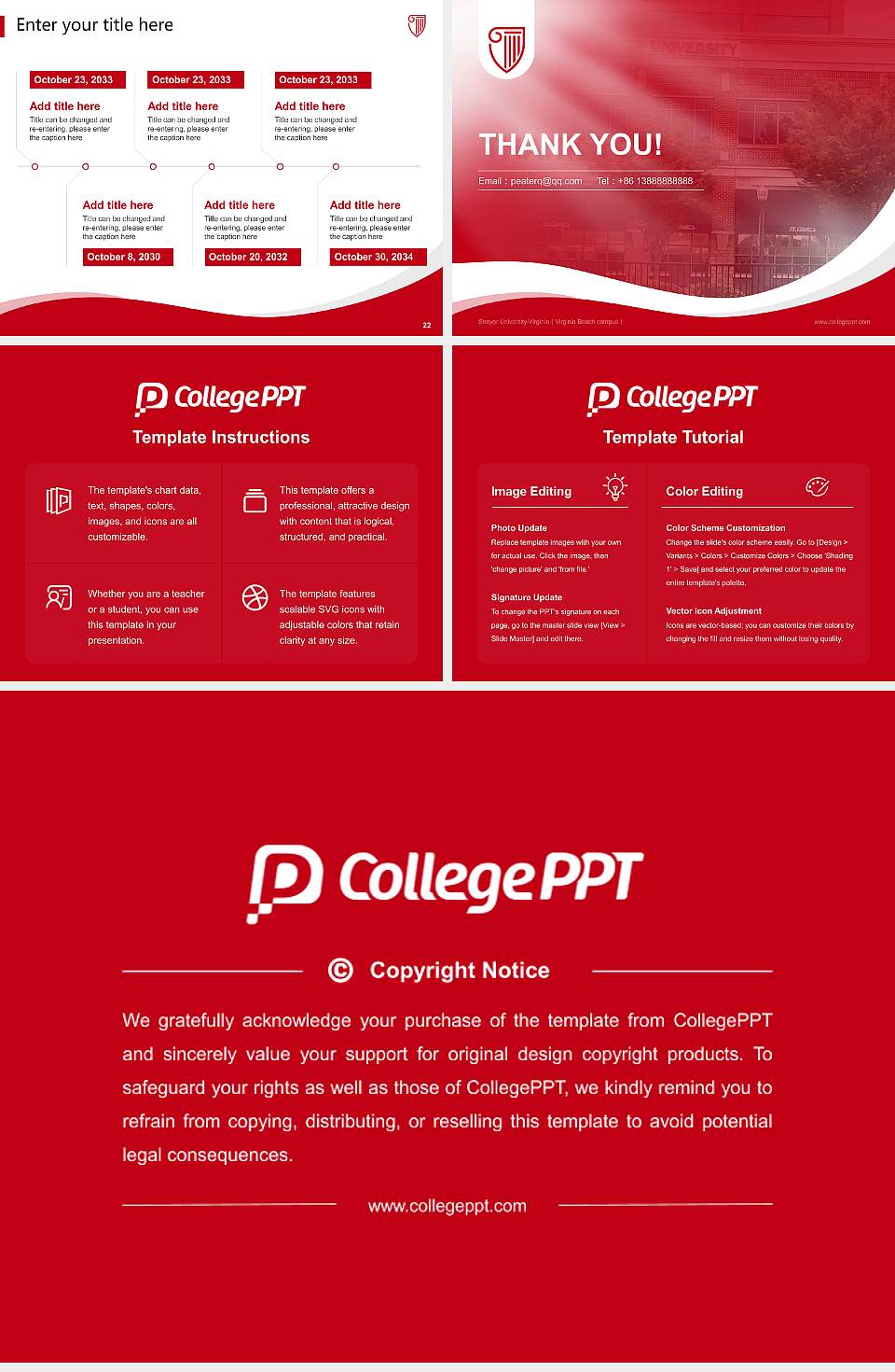 Strayer University-Virginia（Virginia Beach campus） Lecture Sharing and Networking Event PPT Template4:3 ratio PPT effect preview image4
