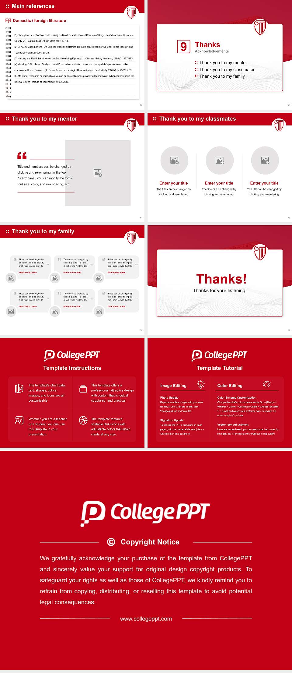 Strayer University-Texas（Fort Worth campus） Graduation Thesis Defense PPT Template4:3 ratio PPT effect preview image7