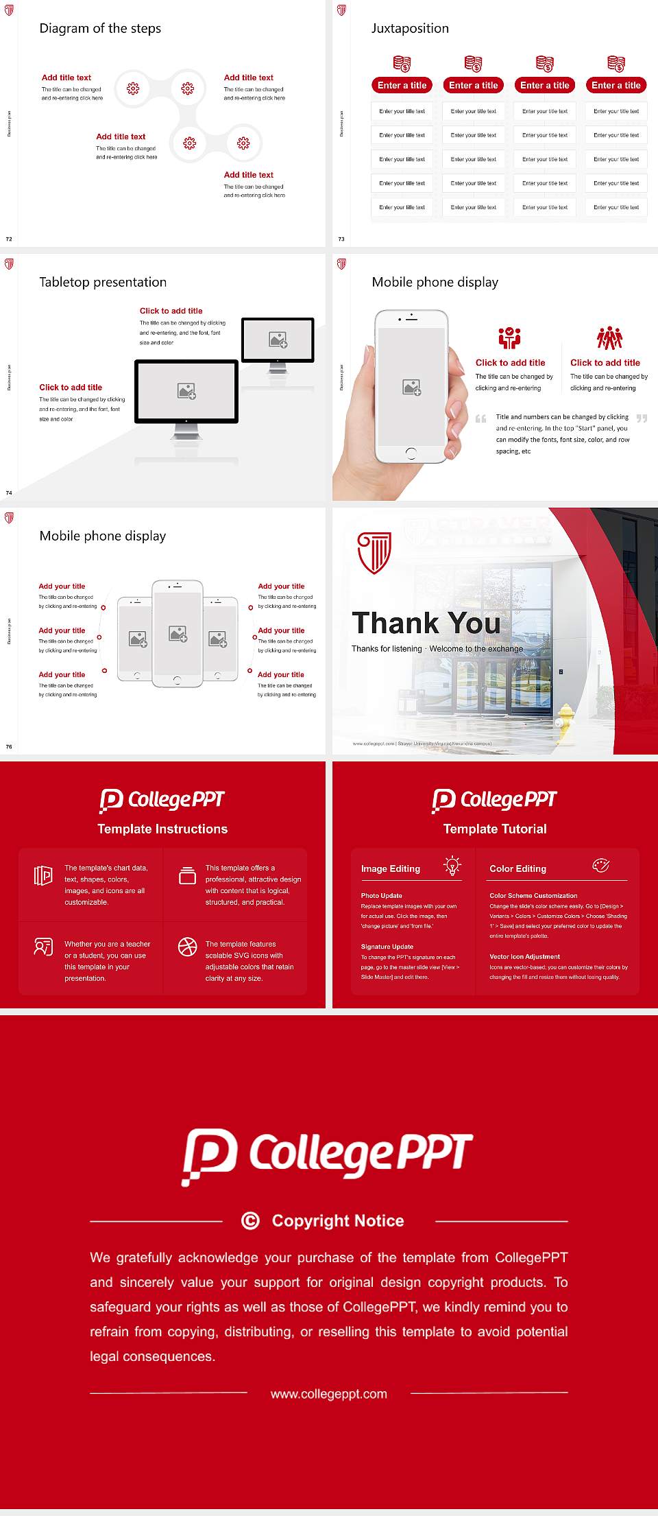 Strayer University-Virginia(Alexandria campus) Competition/Entrepreneurship Contest PPT Template4:3 ratio PPT effect preview image9