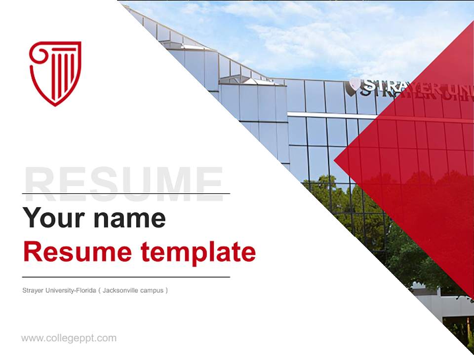 Strayer University-Florida（Jacksonville campus） Resume PPT Template4:3 ratio PPT effect preview image5