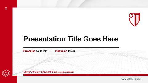 Strayer University-Maryland(Prince George campus) Thesis Proposal/Graduation Defense PPT Template