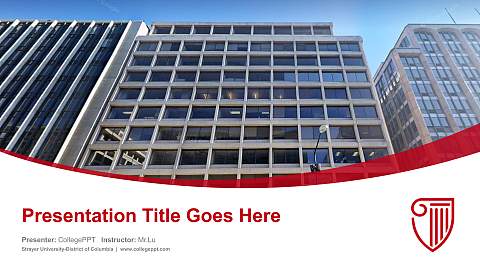 Strayer University-District of Columbia Course/Courseware Creation PPT Template