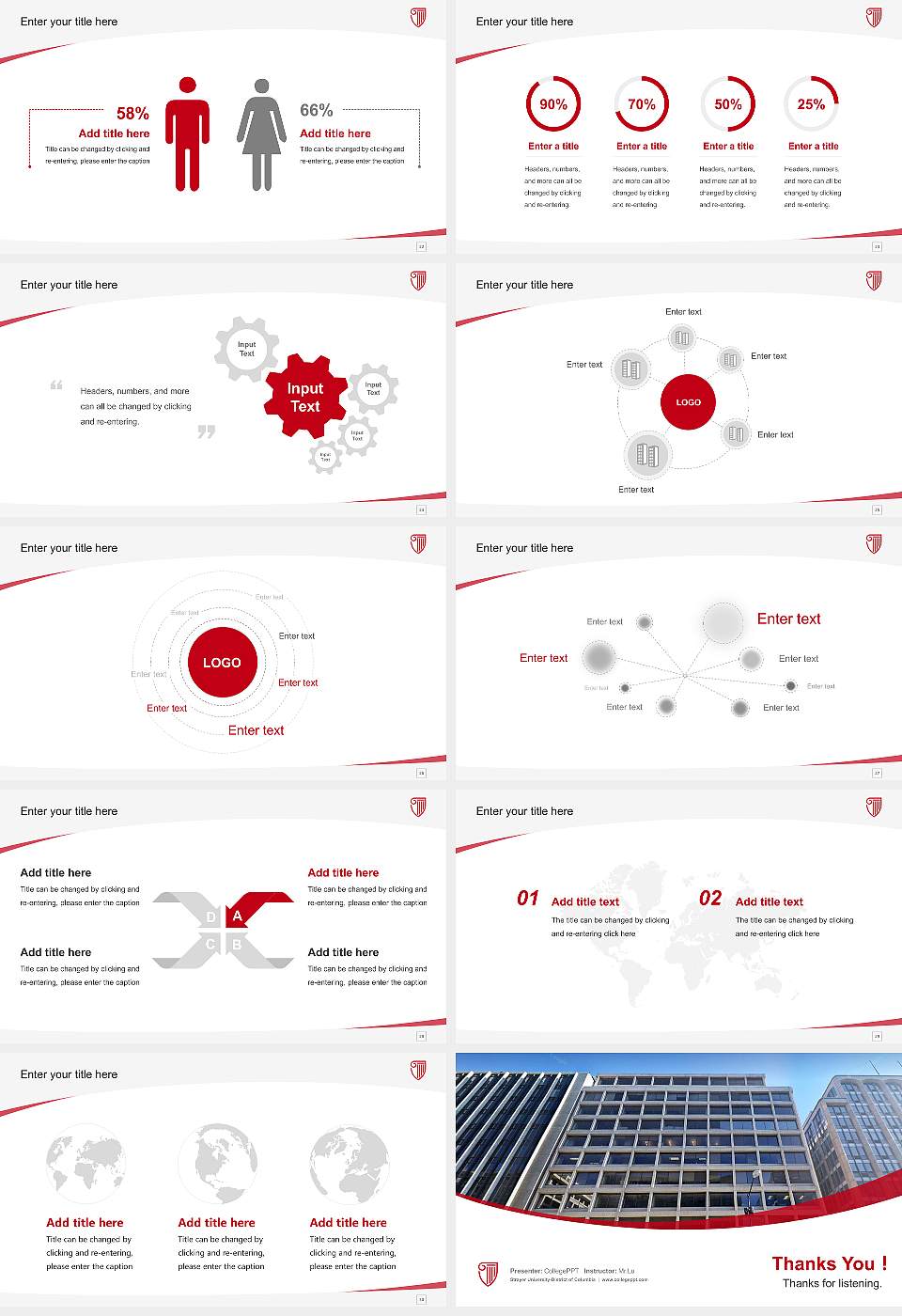 Strayer University-District of Columbia Course/Courseware Creation PPT Template16:9 ratio PPT effect preview image4