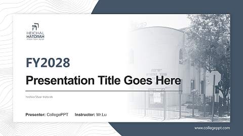 Yeshiva Shaar Hatorah Academic Presentation/Research Findings Report PPT Template