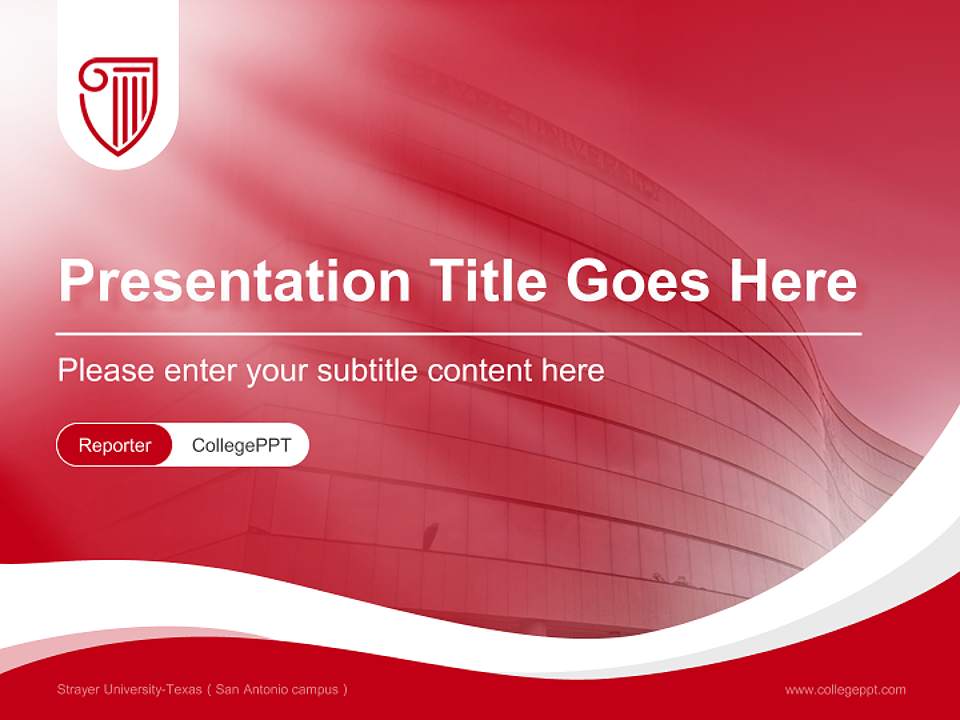 Strayer University-Texas（San Antonio campus） Lecture Sharing and Networking Event PPT Template4:3 ratio PPT effect preview image4
