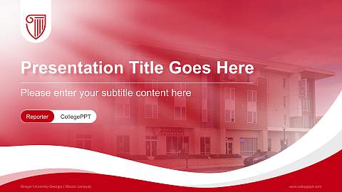 Strayer University-Georgia（Macon campus) Lecture Sharing and Networking Event PPT Template