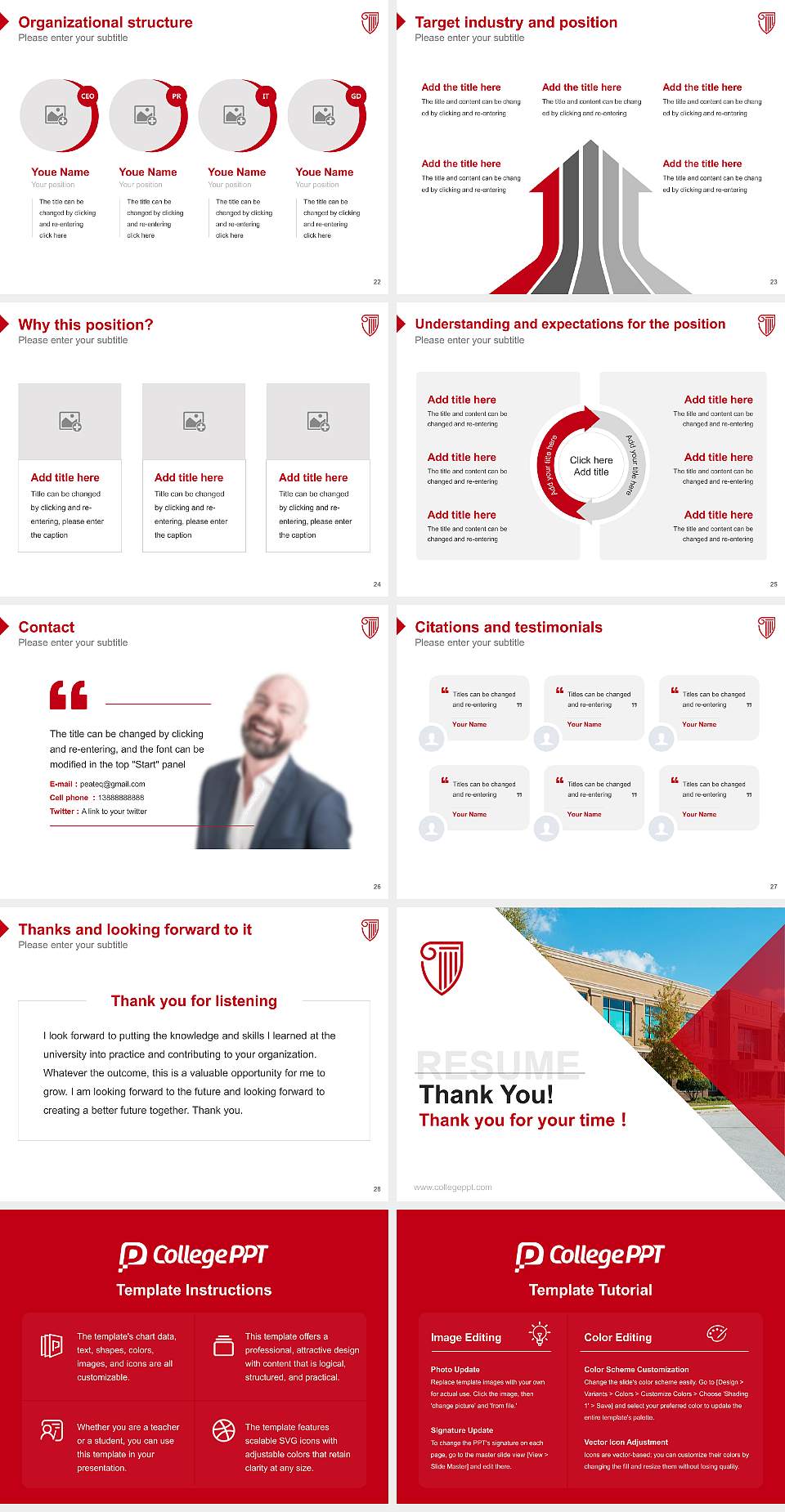 Strayer University-Georgia（Lithonia campus) Resume PPT Template4:3 ratio PPT effect preview image4