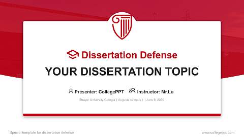 Strayer University-Georgia（Augusta campus） Graduation Thesis Defense PPT Template