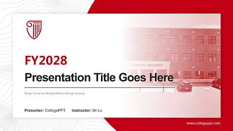 Strayer University-Maryland(Prince George campus) Academic Presentation/Research Findings Report PPT Template