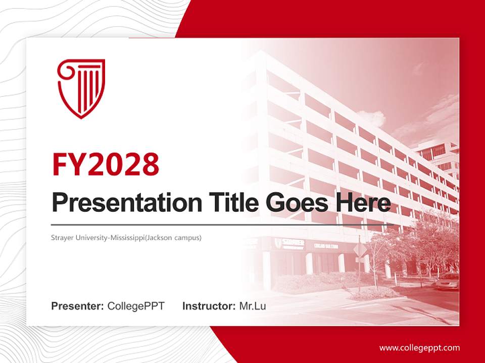 Strayer University-Mississippi(Jackson campus) Academic Presentation/Research Findings Report PPT Template4:3 ratio PPT effect preview image5