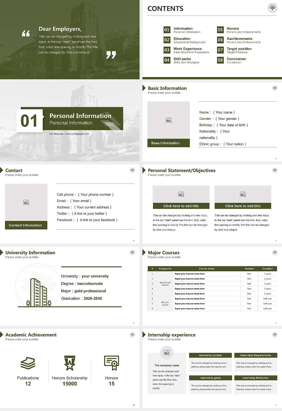 Zaytuna College Resume PPT Template16:9 ratio PPT effect preview image2