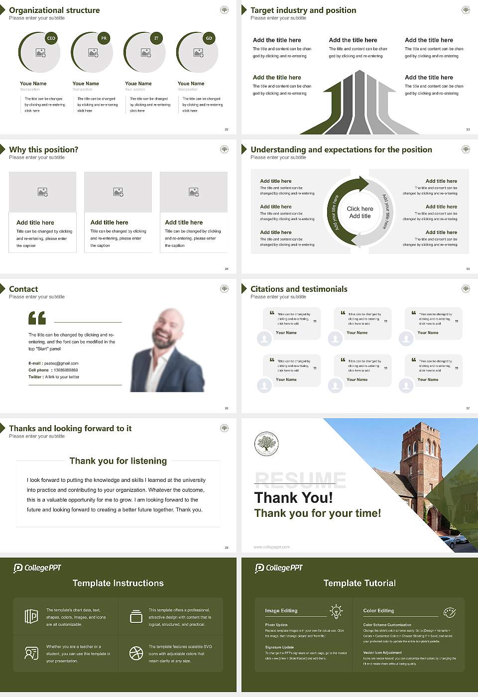 Zaytuna College Resume PPT Template16:9 ratio PPT effect preview image4