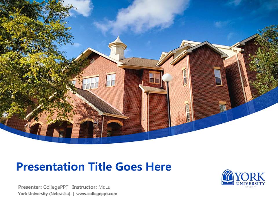 York University (Nebraska) Course/Courseware Creation PPT Template4:3 ratio PPT effect preview image5