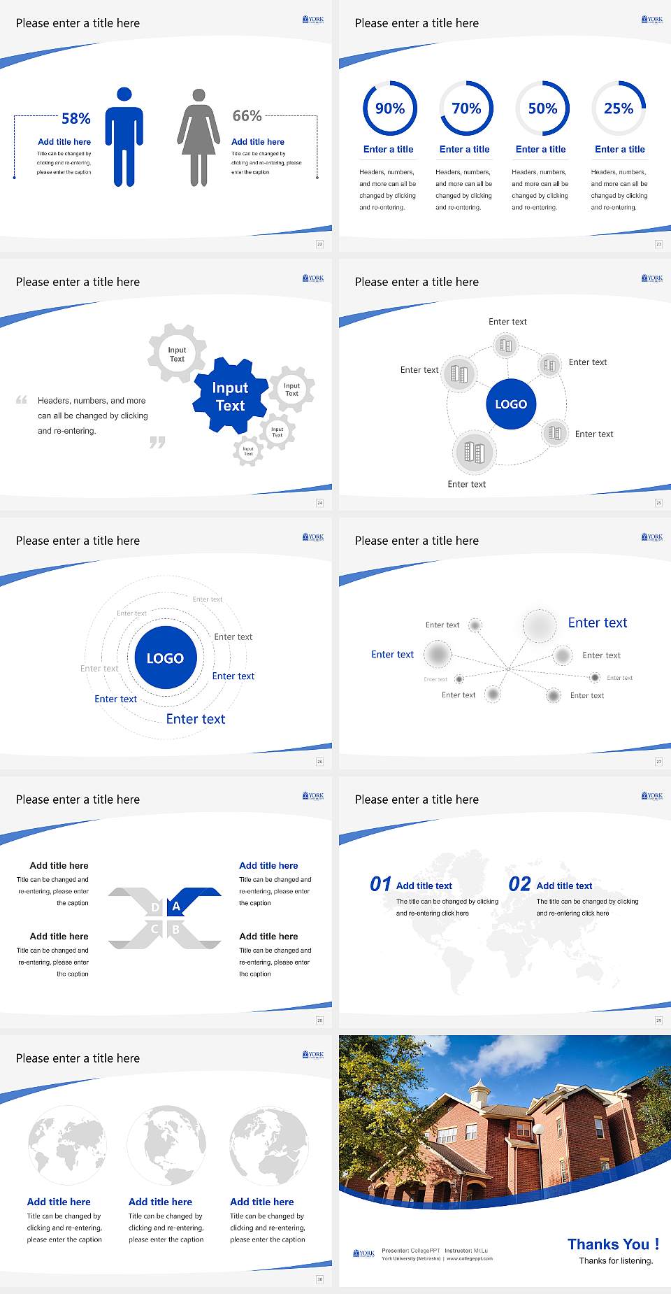 York University (Nebraska) Course/Courseware Creation PPT Template4:3 ratio PPT effect preview image4