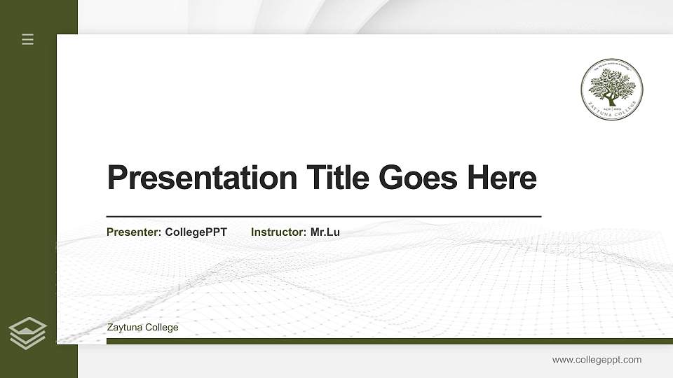 Zaytuna College Thesis Proposal/Graduation Defense PPT Template16:9 ratio PPT effect preview image