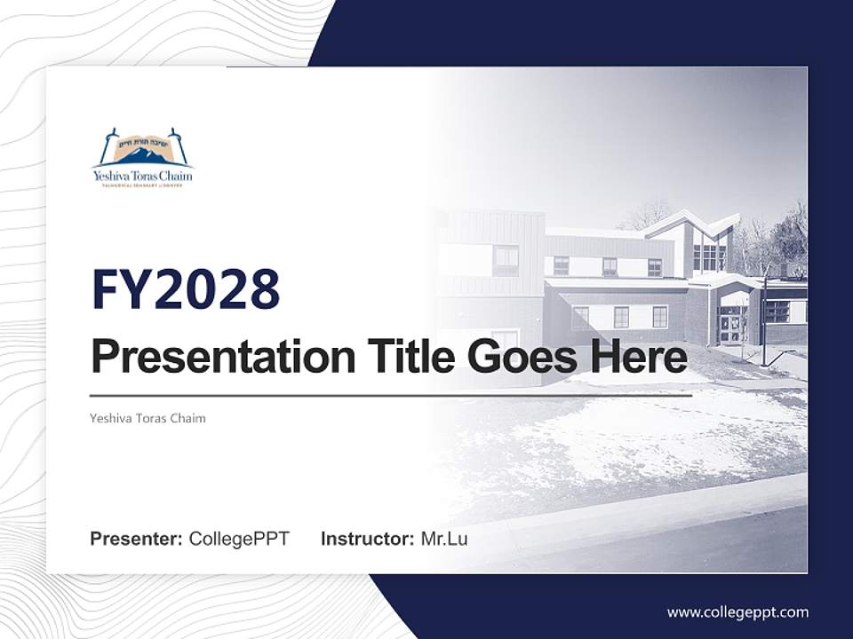Yeshiva Toras Chaim Academic Presentation/Research Findings Report PPT Template4:3 ratio PPT effect preview image5