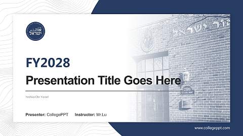Yeshiva Ohr Yisrael Academic Presentation/Research Findings Report PPT Template