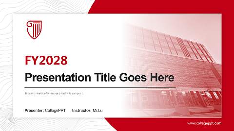 Strayer University-Tennessee（Nashville campus） Academic Presentation/Research Findings Report PPT Template