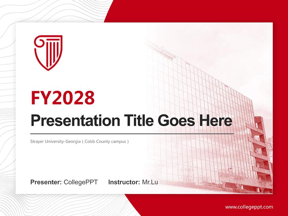 Strayer University-Georgia（Cobb County campus） Academic Presentation/Research Findings Report PPT Template4:3 ratio PPT effect preview image5