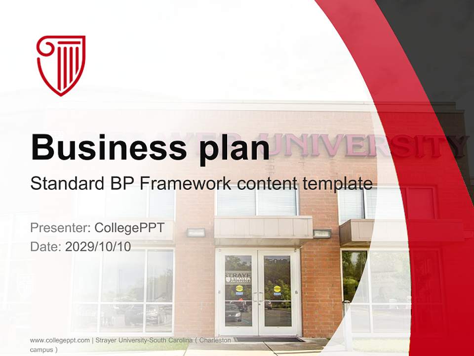 Strayer University-South Carolina（Charleston campus） Competition/Entrepreneurship Contest PPT Template4:3 ratio PPT effect preview image9