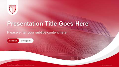 Strayer University-Tennessee（Nashville campus） Lecture Sharing and Networking Event PPT Template