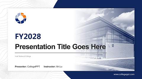 York Technical College Academic Presentation/Research Findings Report PPT Template