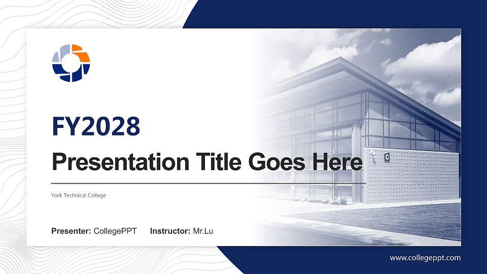 York Technical College Academic Presentation/Research Findings Report PPT Template16:9 ratio PPT effect preview image