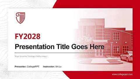 Strayer University-Tennessee（Shelby campus） Academic Presentation/Research Findings Report PPT Template