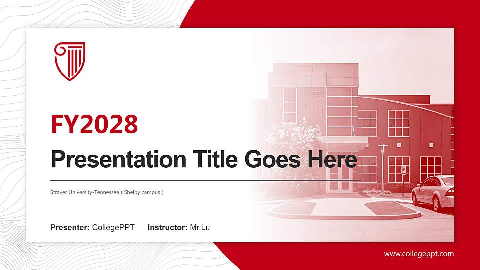Strayer University-Tennessee（Shelby campus） Academic Presentation/Research Findings Report PPT Template16:9 ratio PPT effect preview image