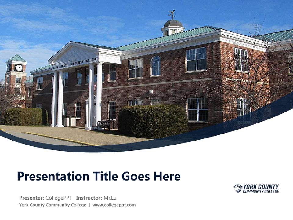 York County Community College Course/Courseware Creation PPT Template4:3 ratio PPT effect preview image5
