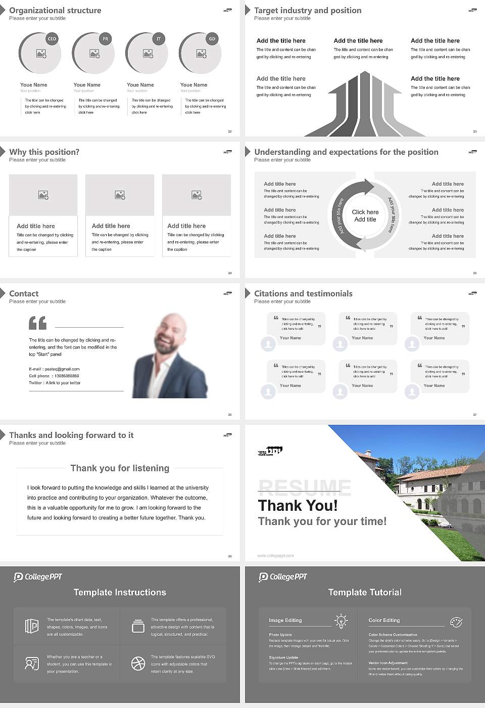 Yeshiva of the Telshe Alumni Resume PPT Template16:9 ratio PPT effect preview image4