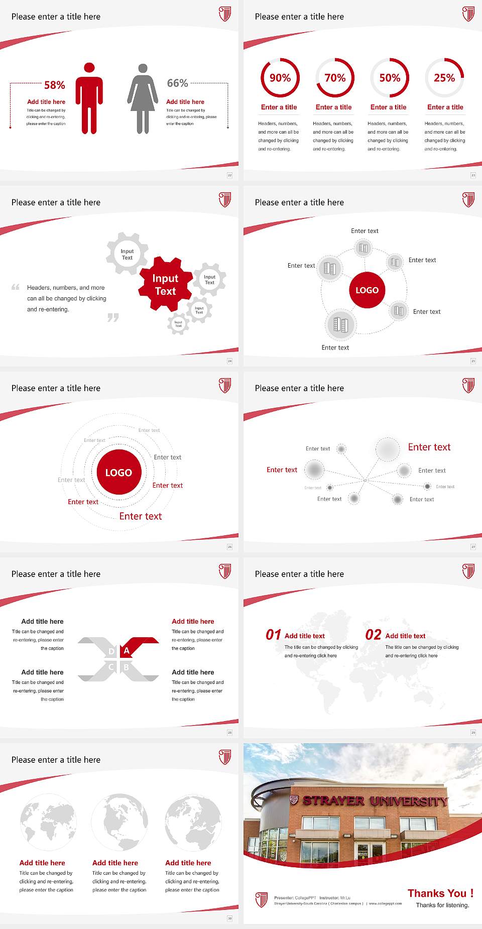 Strayer University-South Carolina（Charleston campus） Course/Courseware Creation PPT Template4:3 ratio PPT effect preview image4