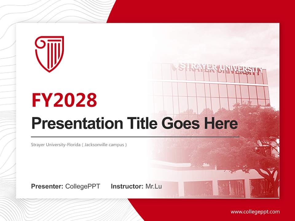 Strayer University-Florida（Jacksonville campus） Academic Presentation/Research Findings Report PPT Template4:3 ratio PPT effect preview image5