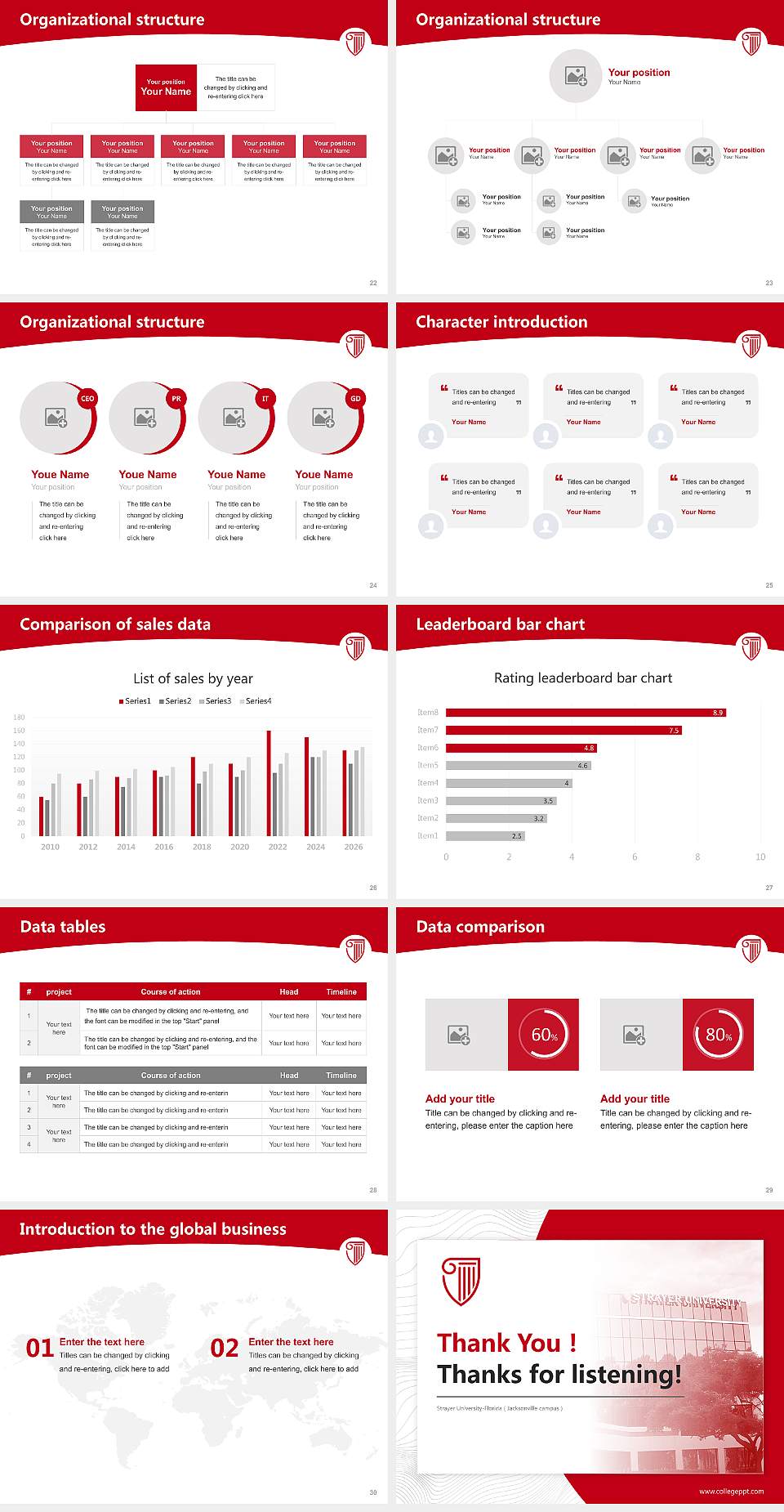 Strayer University-Florida（Jacksonville campus） Academic Presentation/Research Findings Report PPT Template4:3 ratio PPT effect preview image4