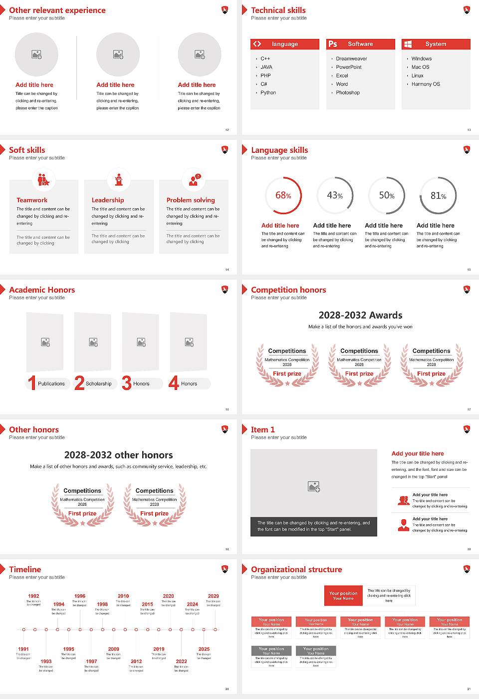 York College of The City University of New York Resume PPT Template16:9 ratio PPT effect preview image3