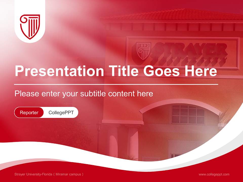 Strayer University-Florida（Miramar campus） Lecture Sharing and Networking Event PPT Template4:3 ratio PPT effect preview image4