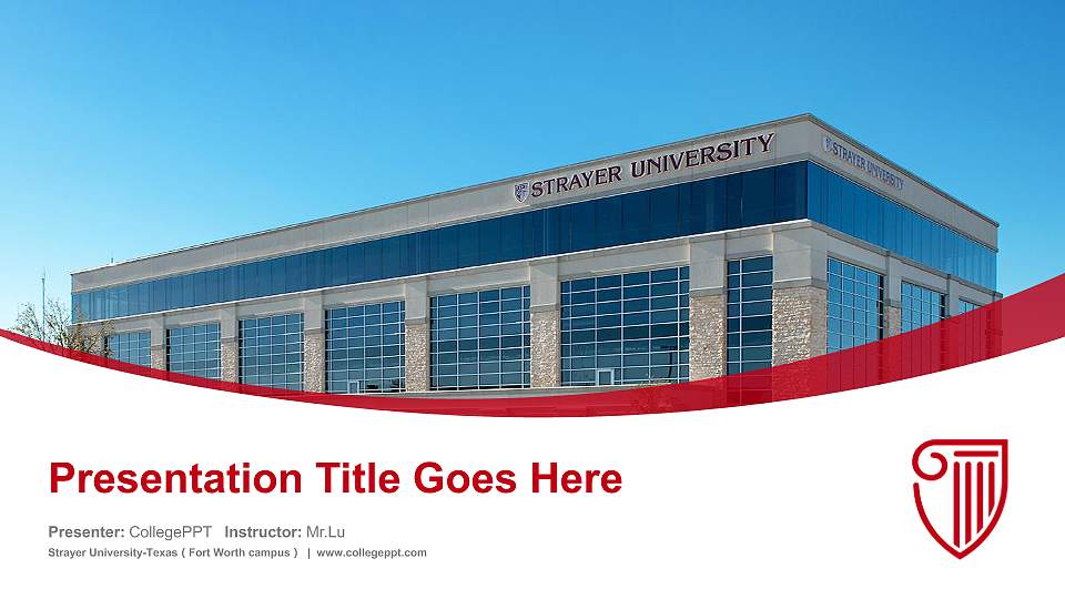 Strayer University-Texas（Fort Worth campus） Course/Courseware Creation PPT Template16:9 ratio PPT effect preview image