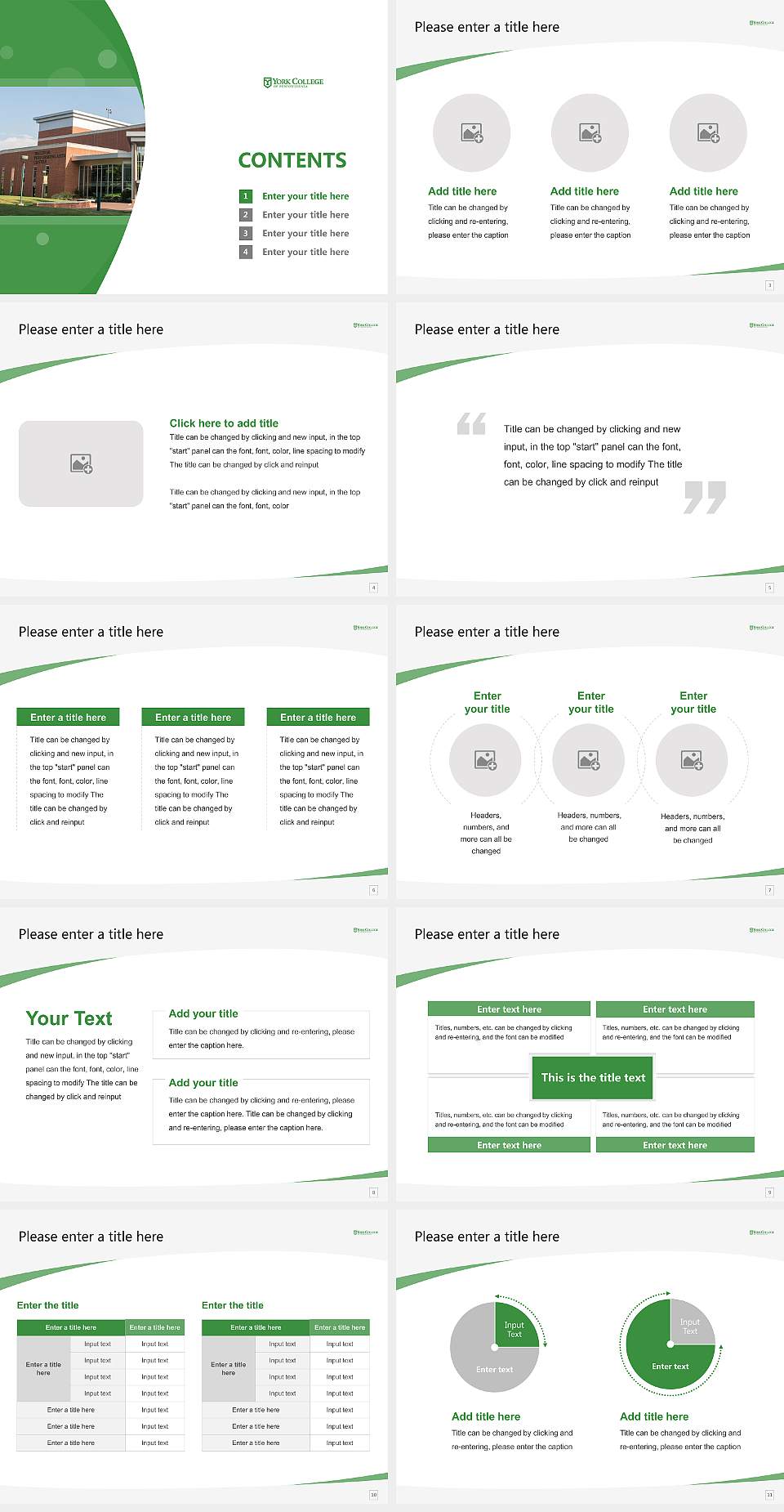 York College of Pennsylvania Course/Courseware Creation PPT Template4:3 ratio PPT effect preview image2