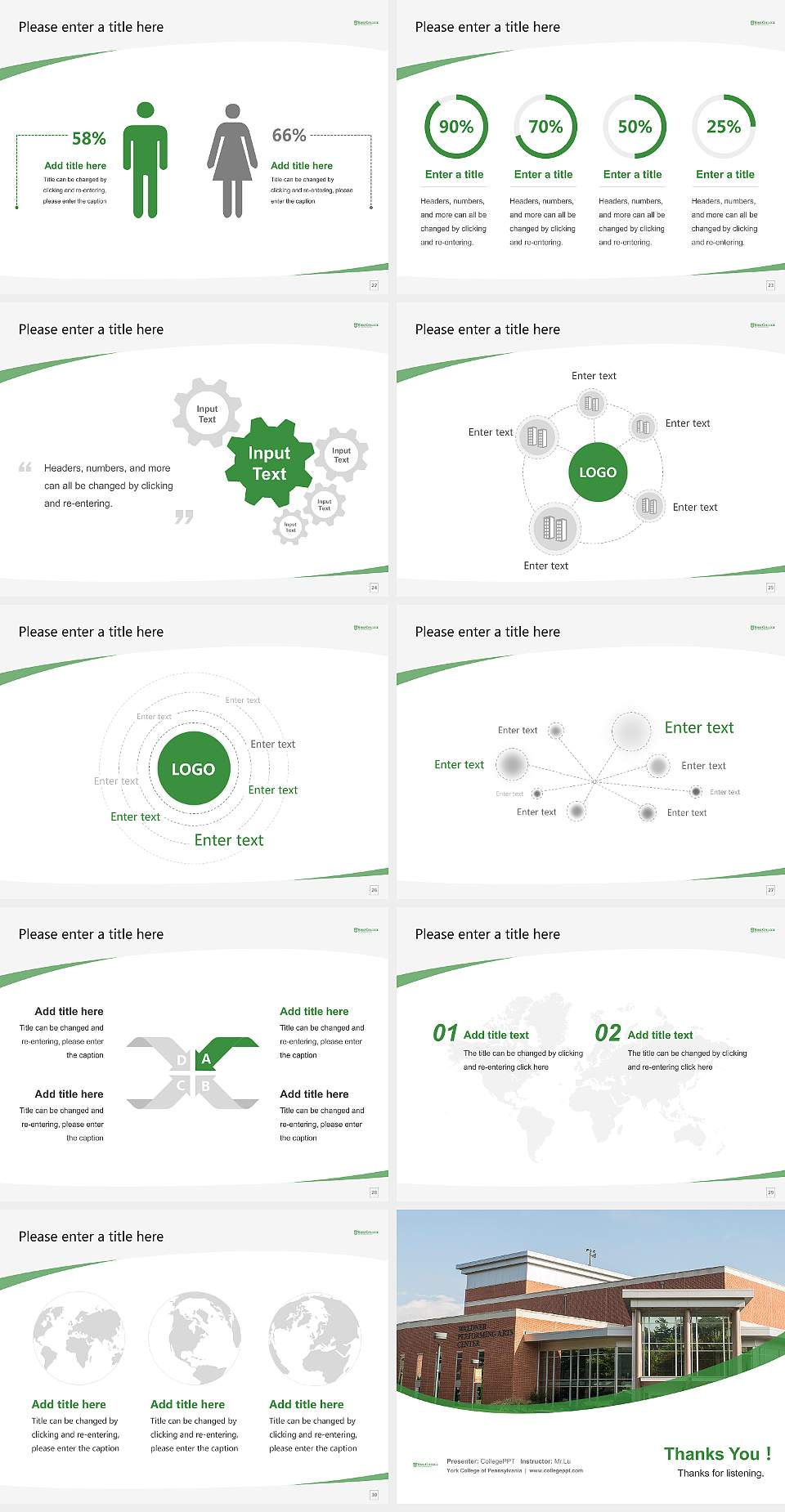 York College of Pennsylvania Course/Courseware Creation PPT Template4:3 ratio PPT effect preview image4