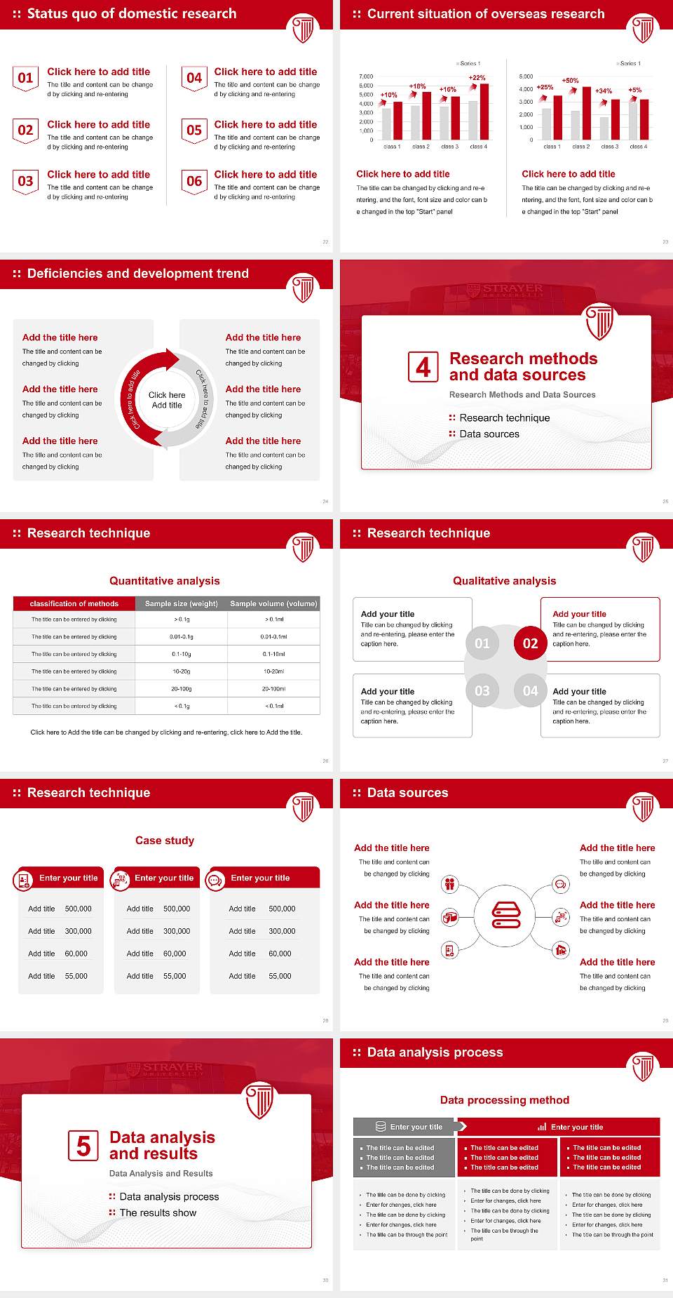 Strayer University-Florida（Tampa East campus） Graduation Thesis Defense PPT Template4:3 ratio PPT effect preview image4
