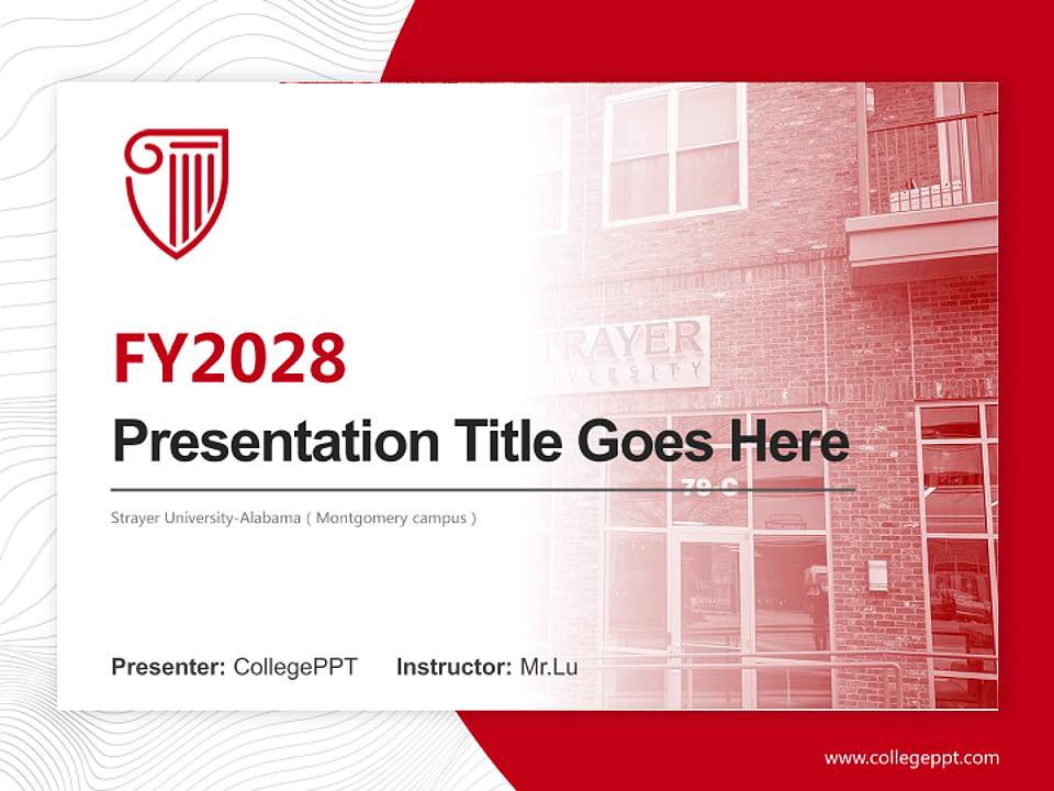 Strayer University-Alabama（Montgomery campus） Academic Presentation/Research Findings Report PPT Template4:3 ratio PPT effect preview image5