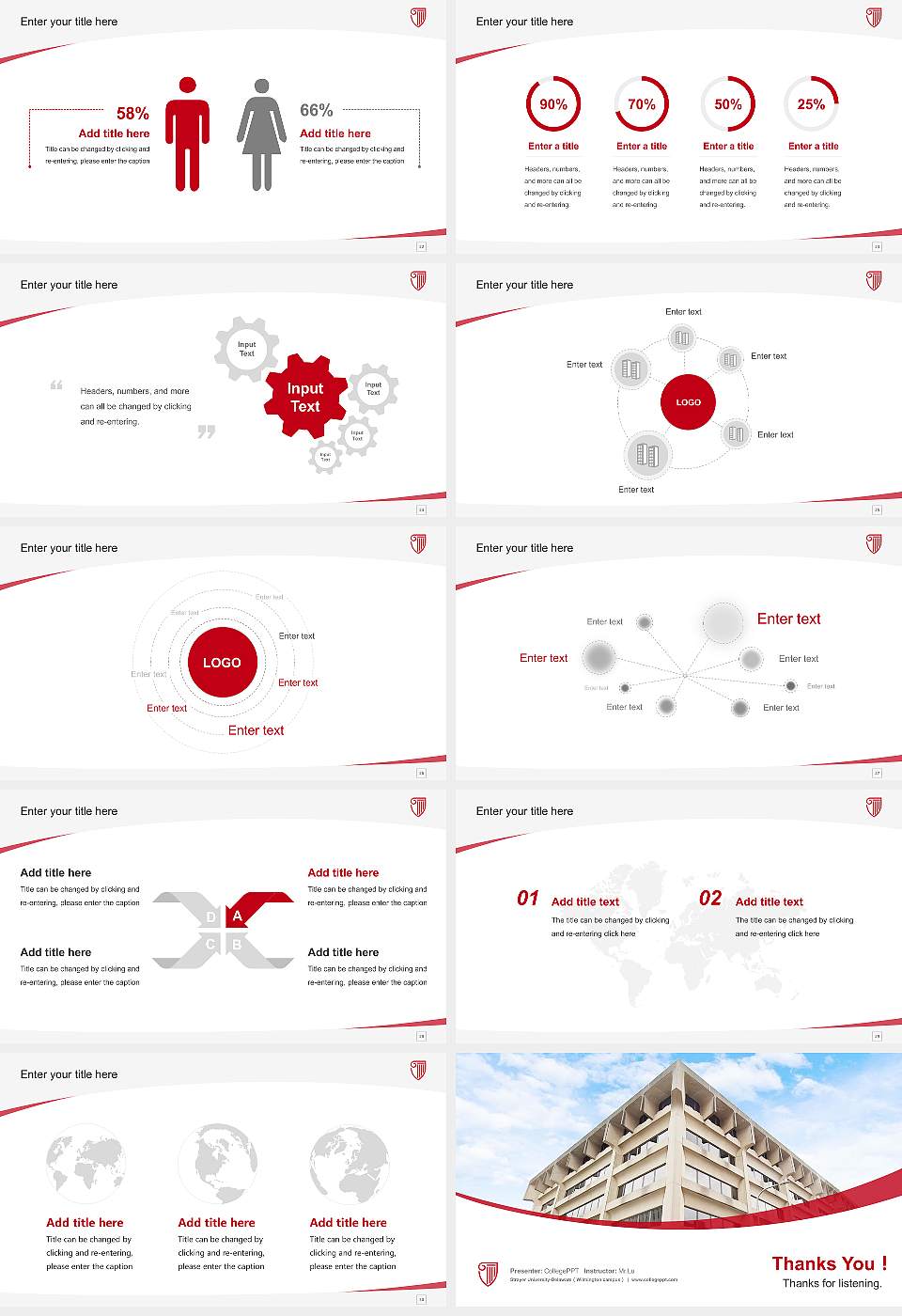 Strayer University-Delaware（Wilmington campus） Course/Courseware Creation PPT Template16:9 ratio PPT effect preview image4