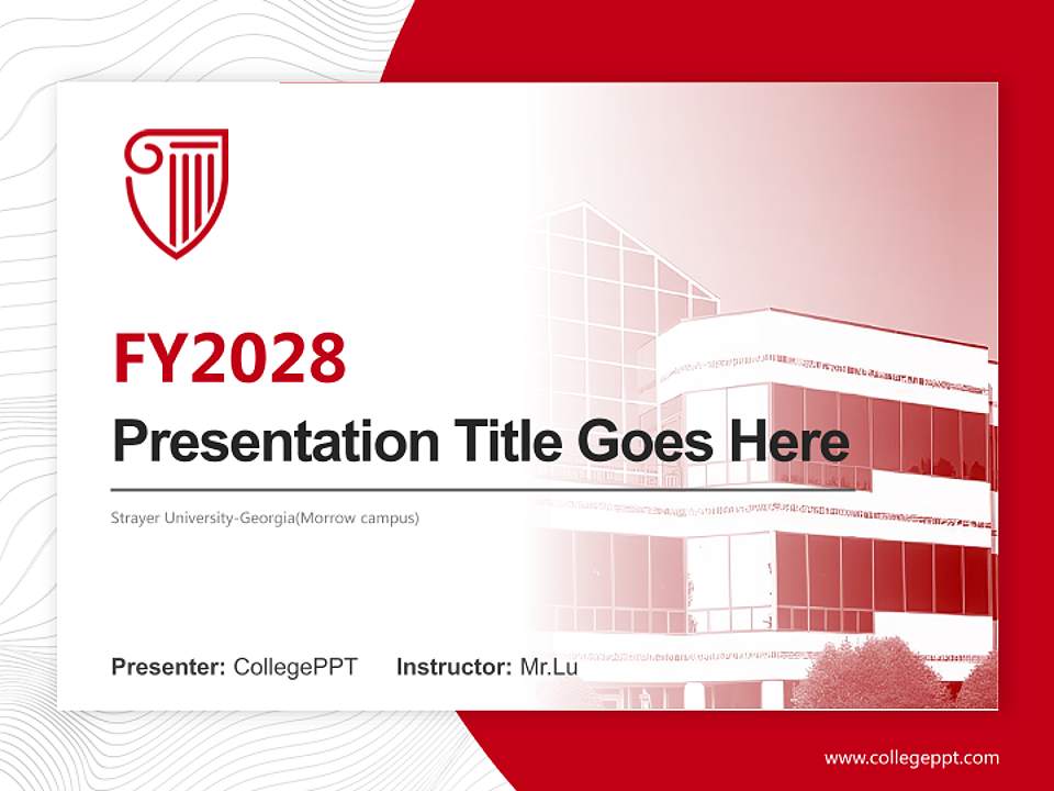 Strayer University-Georgia(Morrow campus) Academic Presentation/Research Findings Report PPT Template4:3 ratio PPT effect preview image5