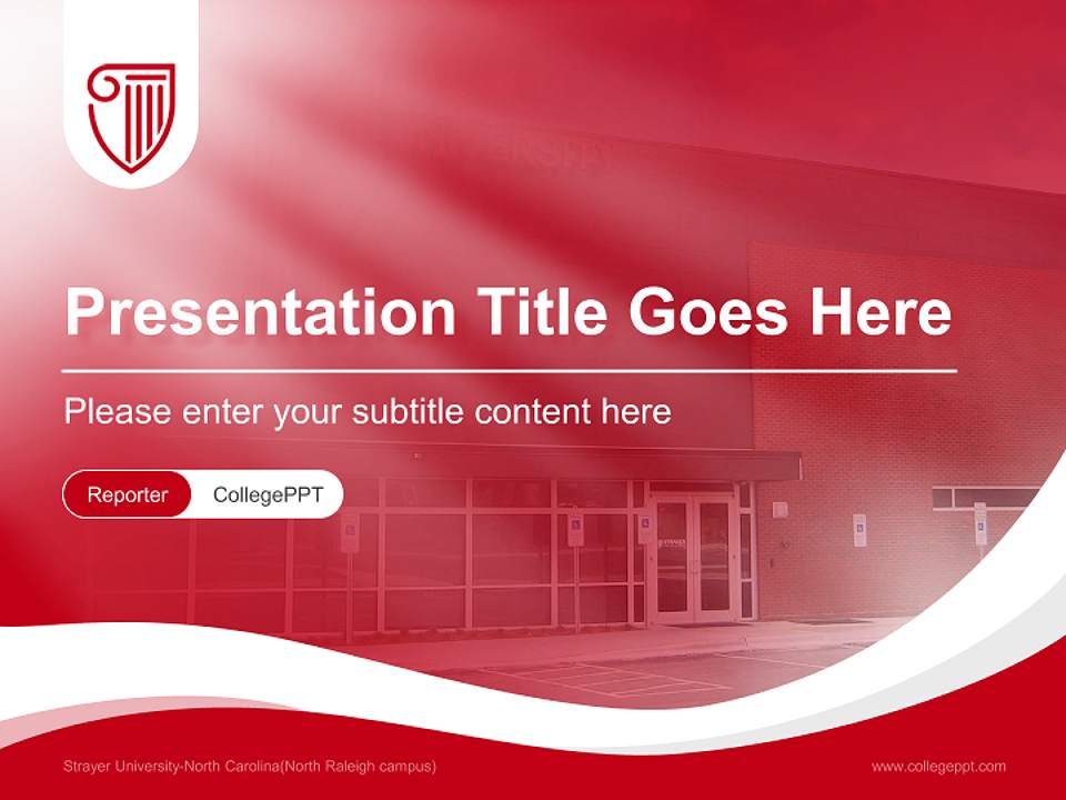 Strayer University-North Carolina(North Raleigh campus) Lecture Sharing and Networking Event PPT Template4:3 ratio PPT effect preview image4
