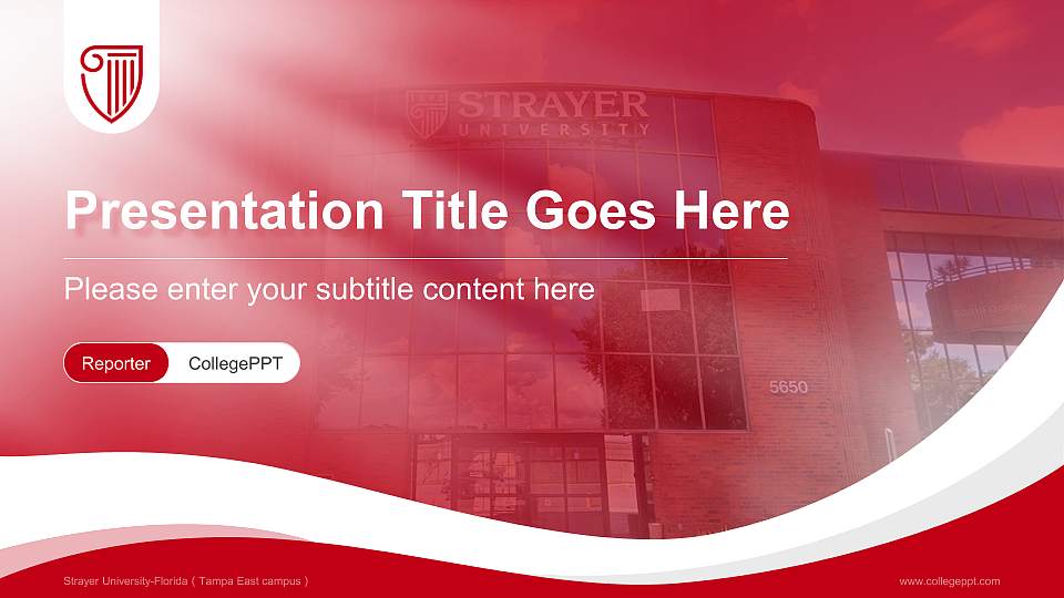 Strayer University-Florida（Tampa East campus） Lecture Sharing and Networking Event PPT Template16:9 ratio PPT effect preview image