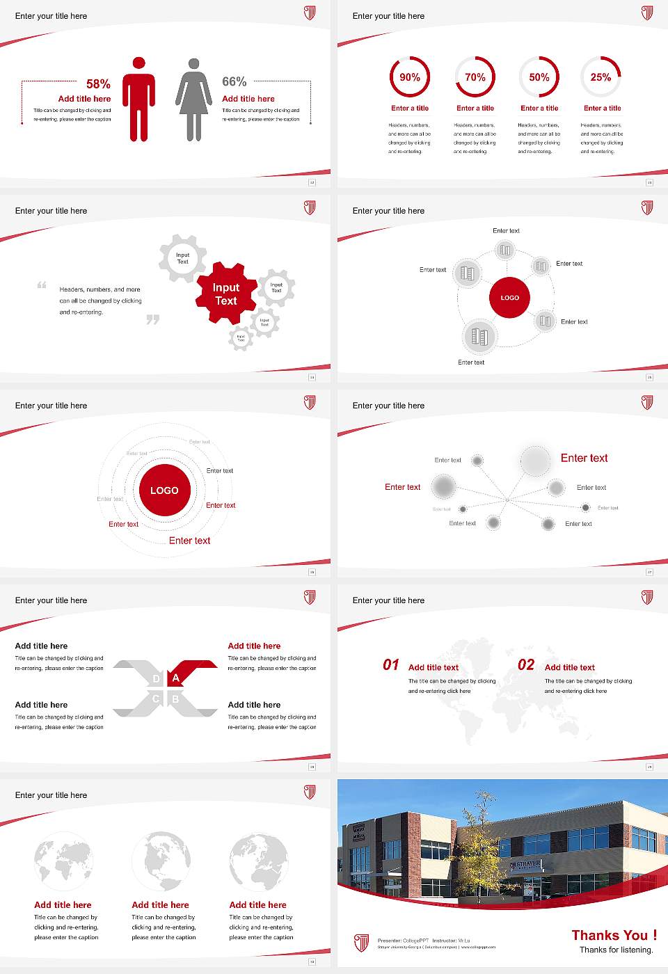 Strayer University-Georgia（Columbus campus) Course/Courseware Creation PPT Template16:9 ratio PPT effect preview image4