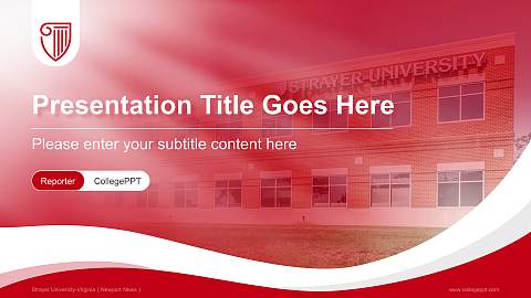 Strayer University-Virginia（Newport News） Lecture Sharing and Networking Event PPT Template