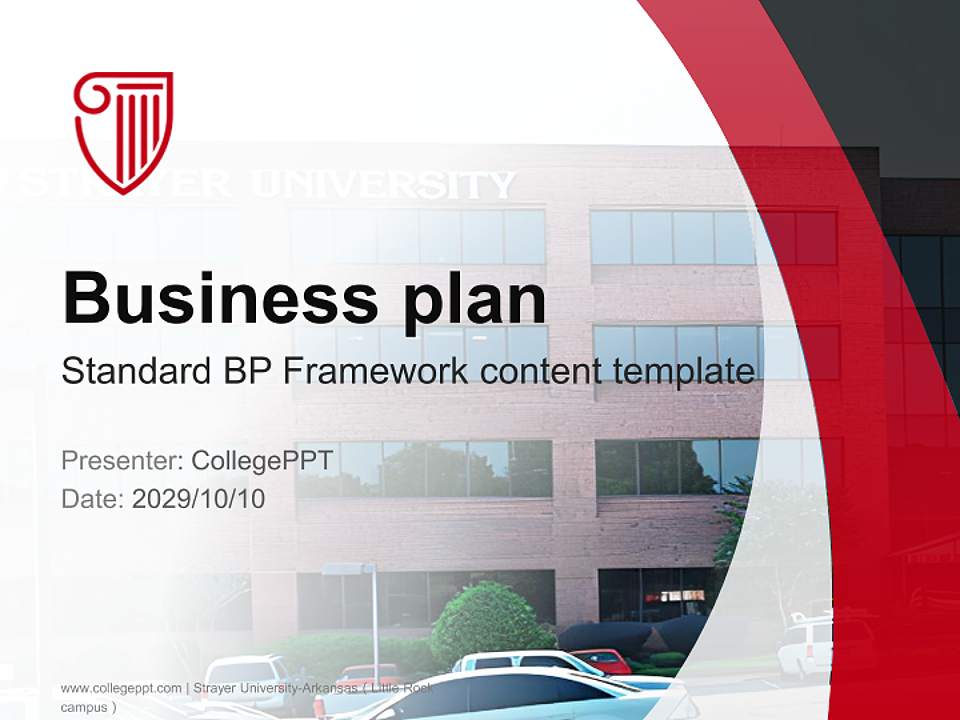 Strayer University-Arkansas（Little Rock campus） Competition/Entrepreneurship Contest PPT Template4:3 ratio PPT effect preview image9